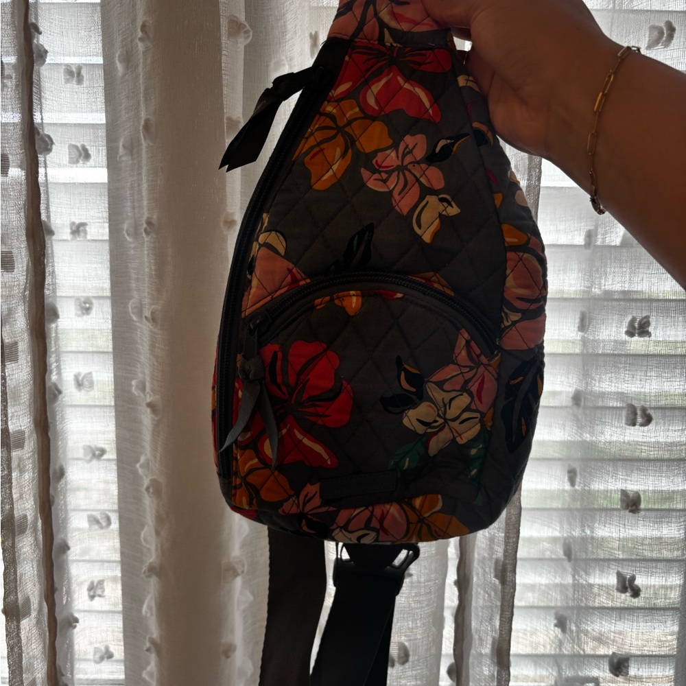 Vera Bradley Floral Crossbody Bag - Black and Multicolor